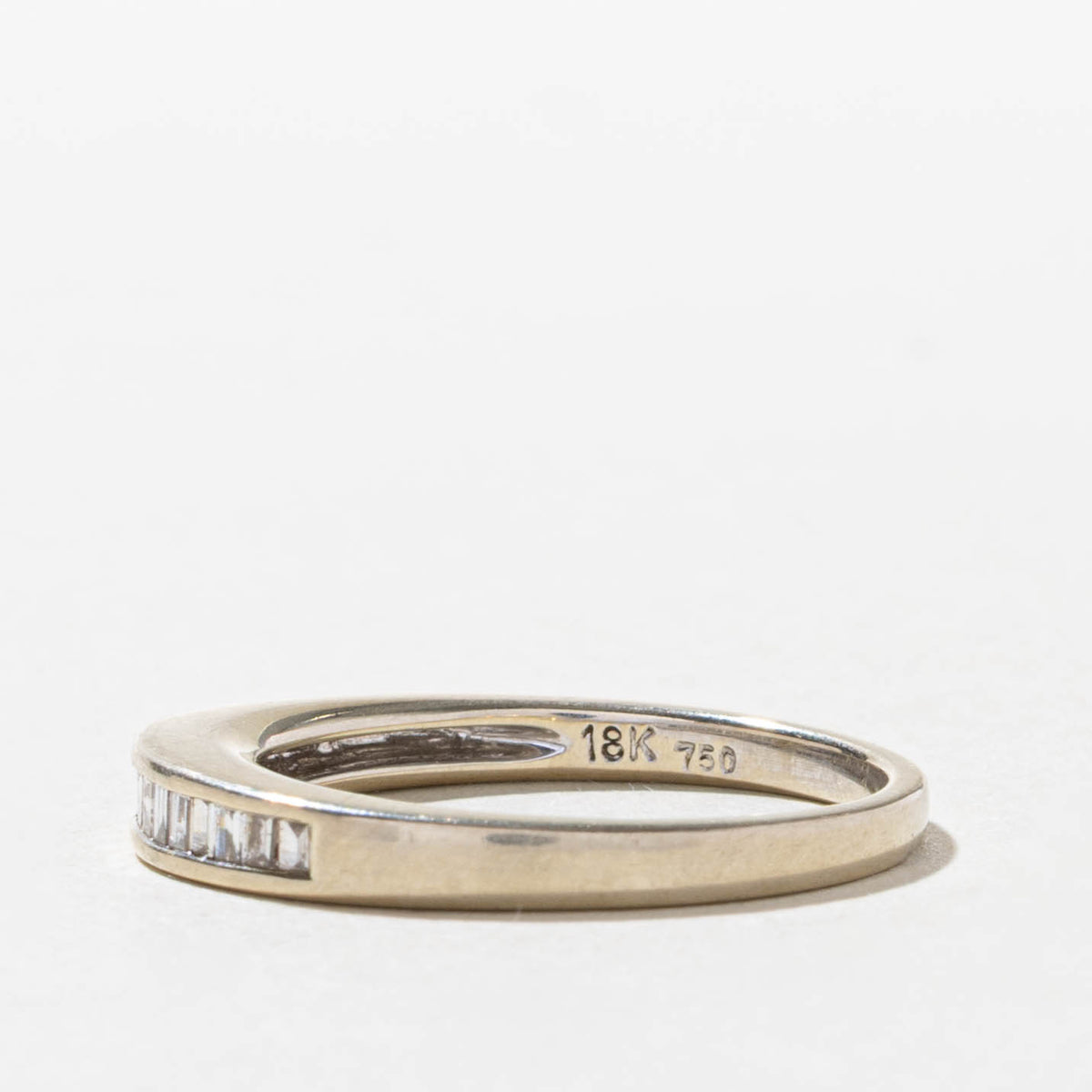14k Baguette Cut Channel Set Diamond Band | SZ 6.75