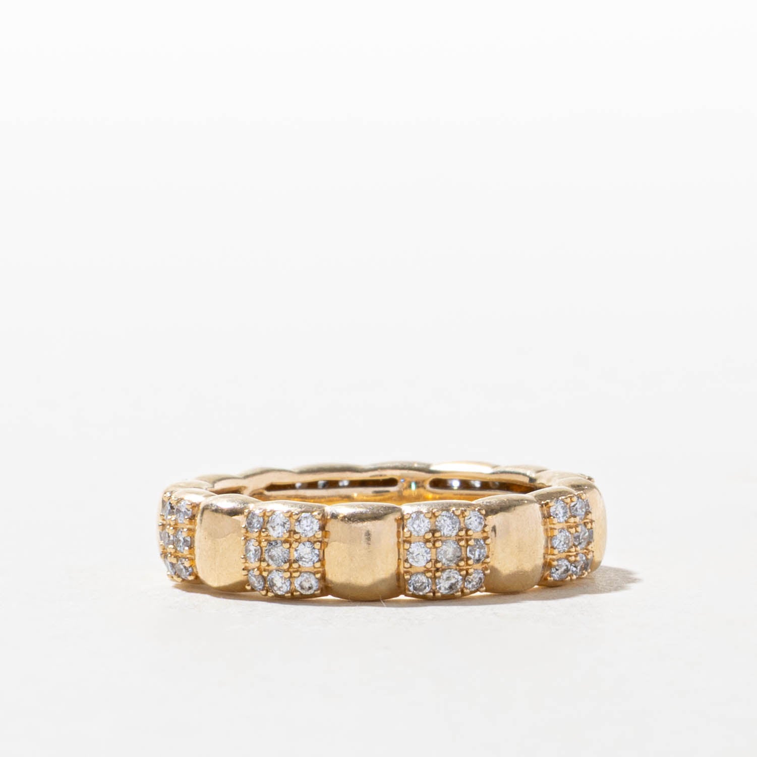 'Mejuri' Pavé Diamond Soft Charlotte Ring | SZ 6