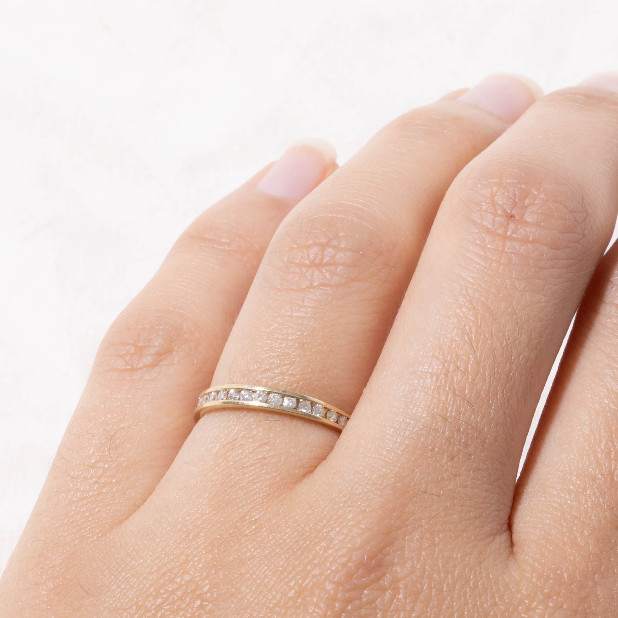 10k Channel Set Semi Eternity Diamond Band | SZ 6