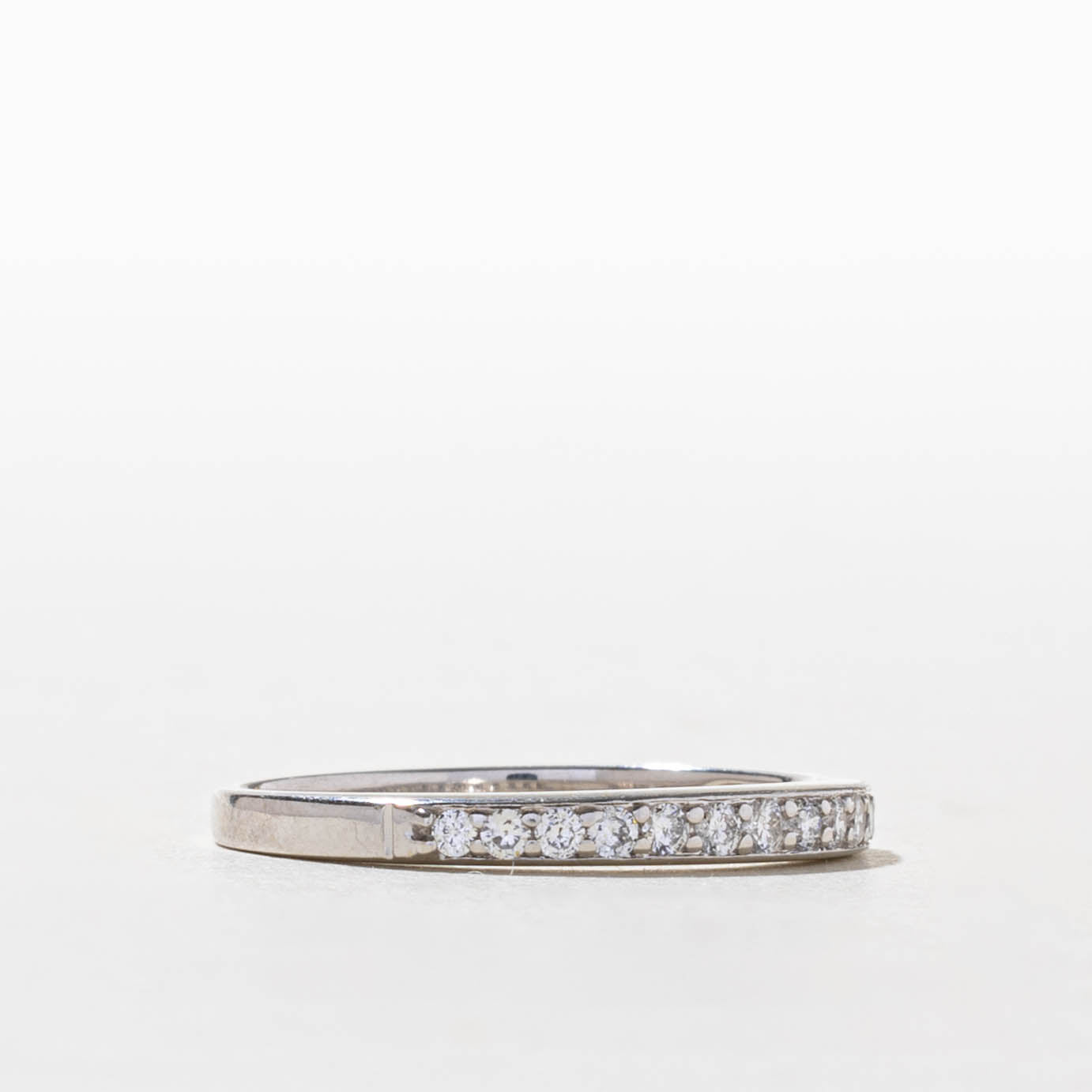 14k Pavé Set Semi Eternity Diamond Band | SZ 9