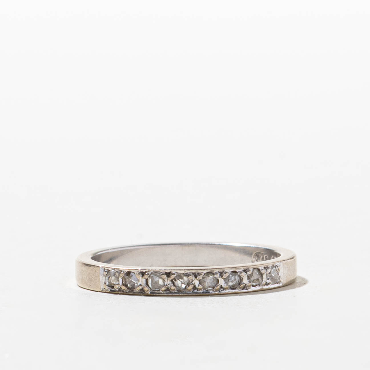 9k Semi Eternity Rose Cut Diamond Band | SZ 7.5