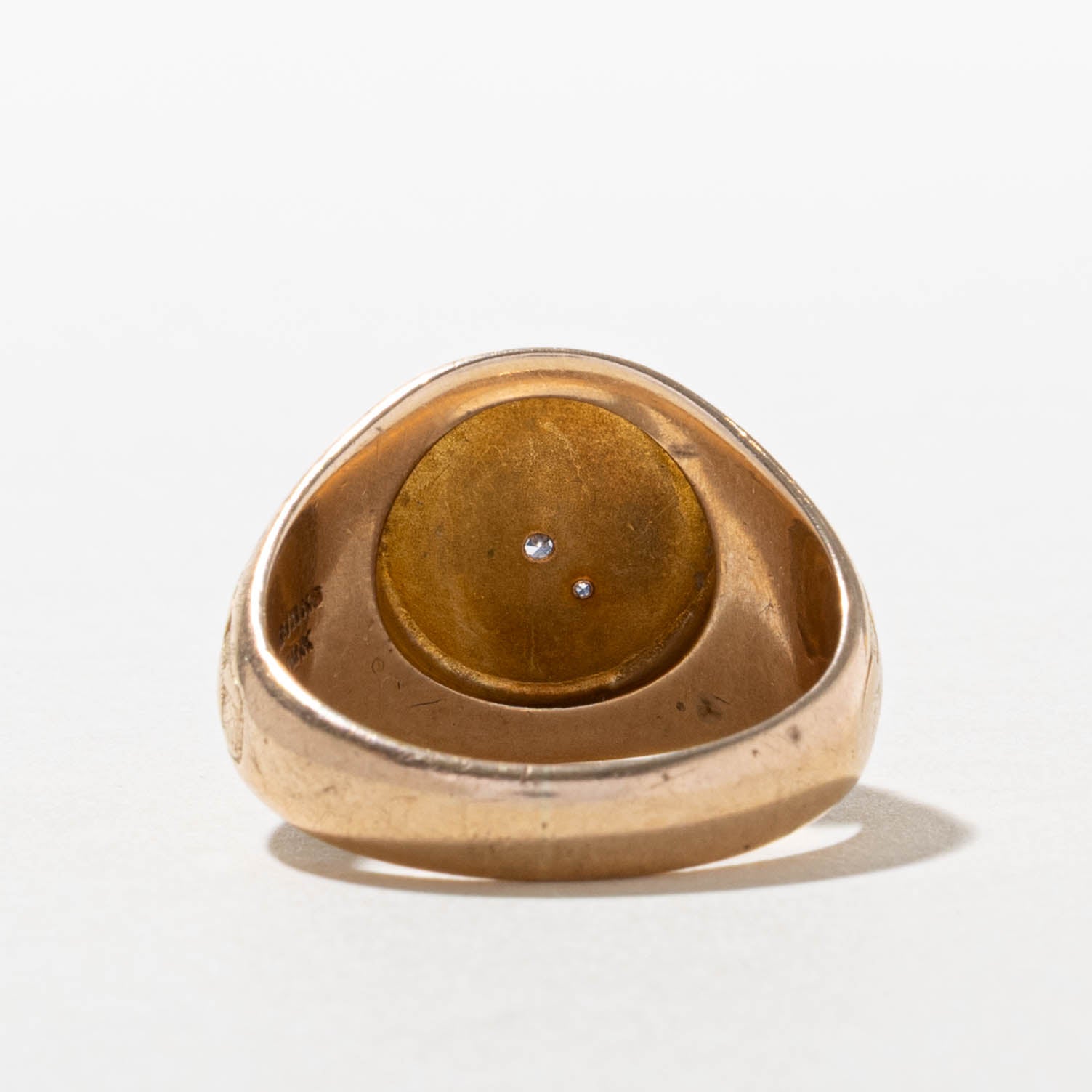 'Birks' 10k Diamond "Salesmanship" Signet Ring | SZ