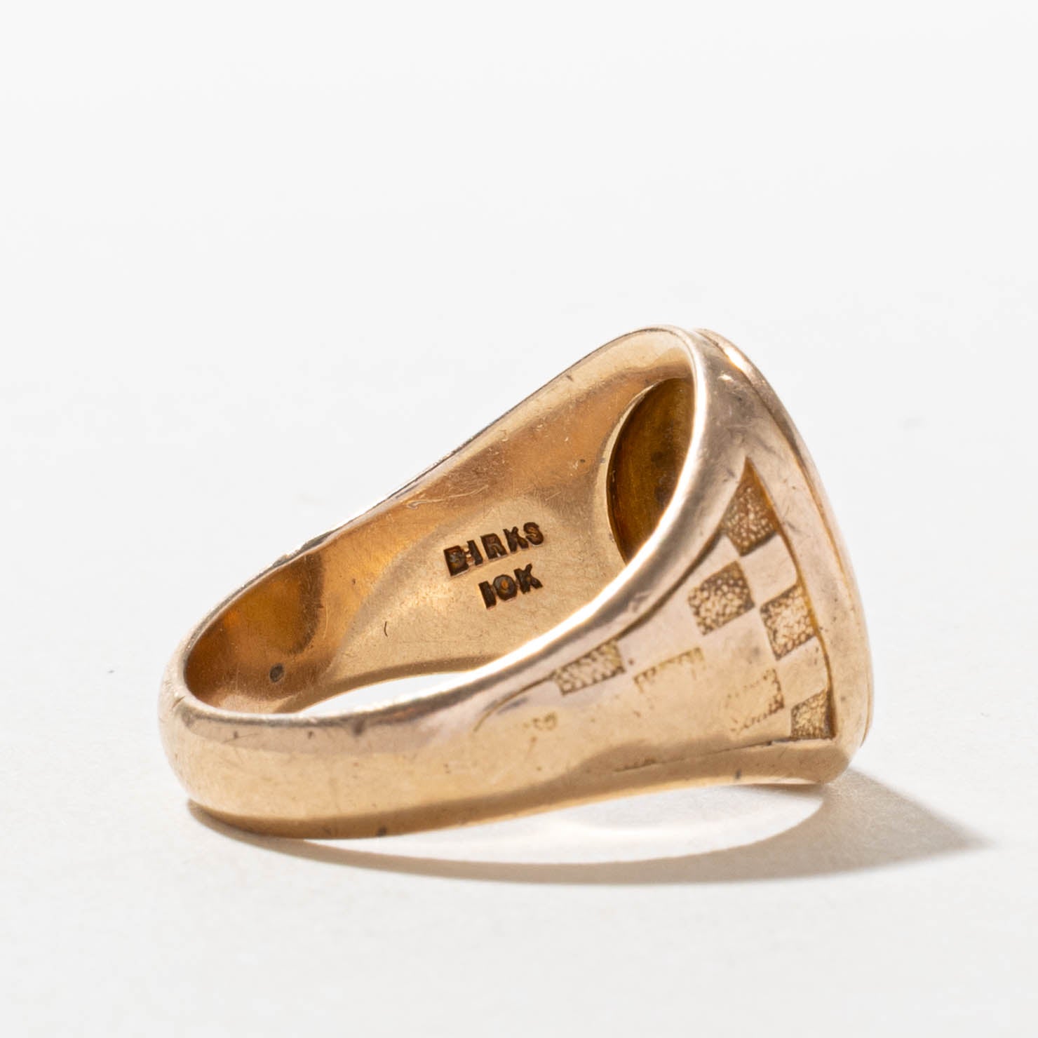 'Birks' 10k Diamond "Salesmanship" Signet Ring | SZ