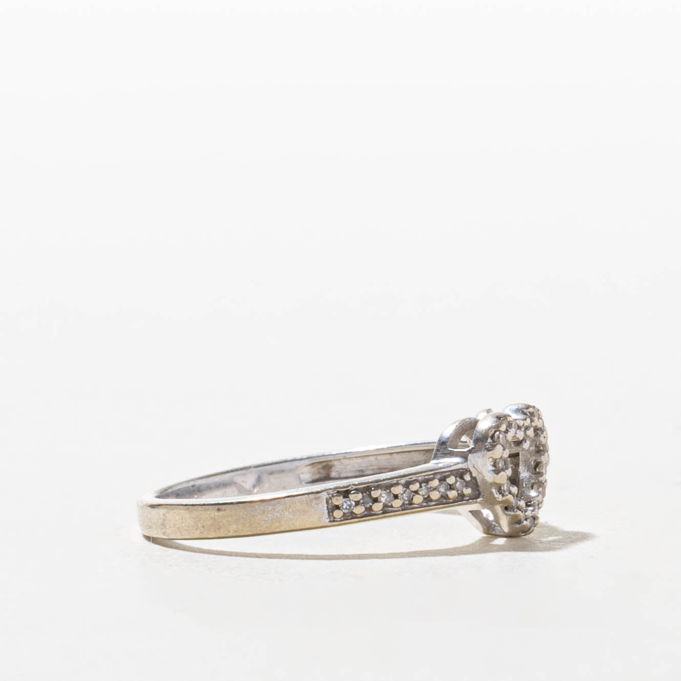 10k Diamond Open Heart Ring | SZ 7