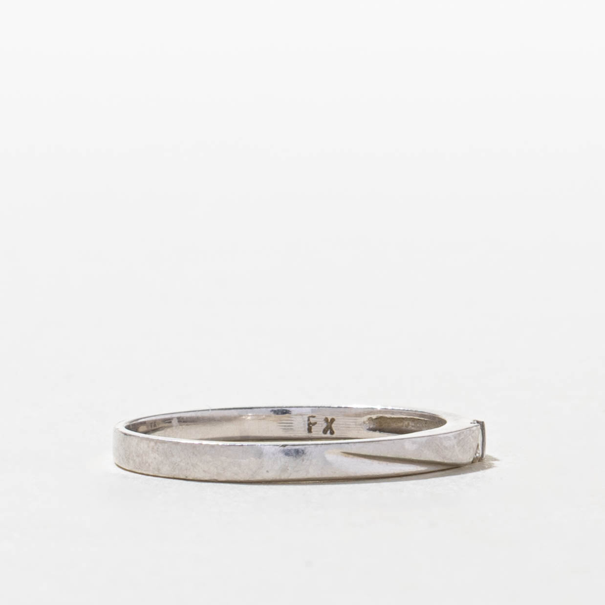 Platinum Tension Set Diamond Band | SZ 6.25