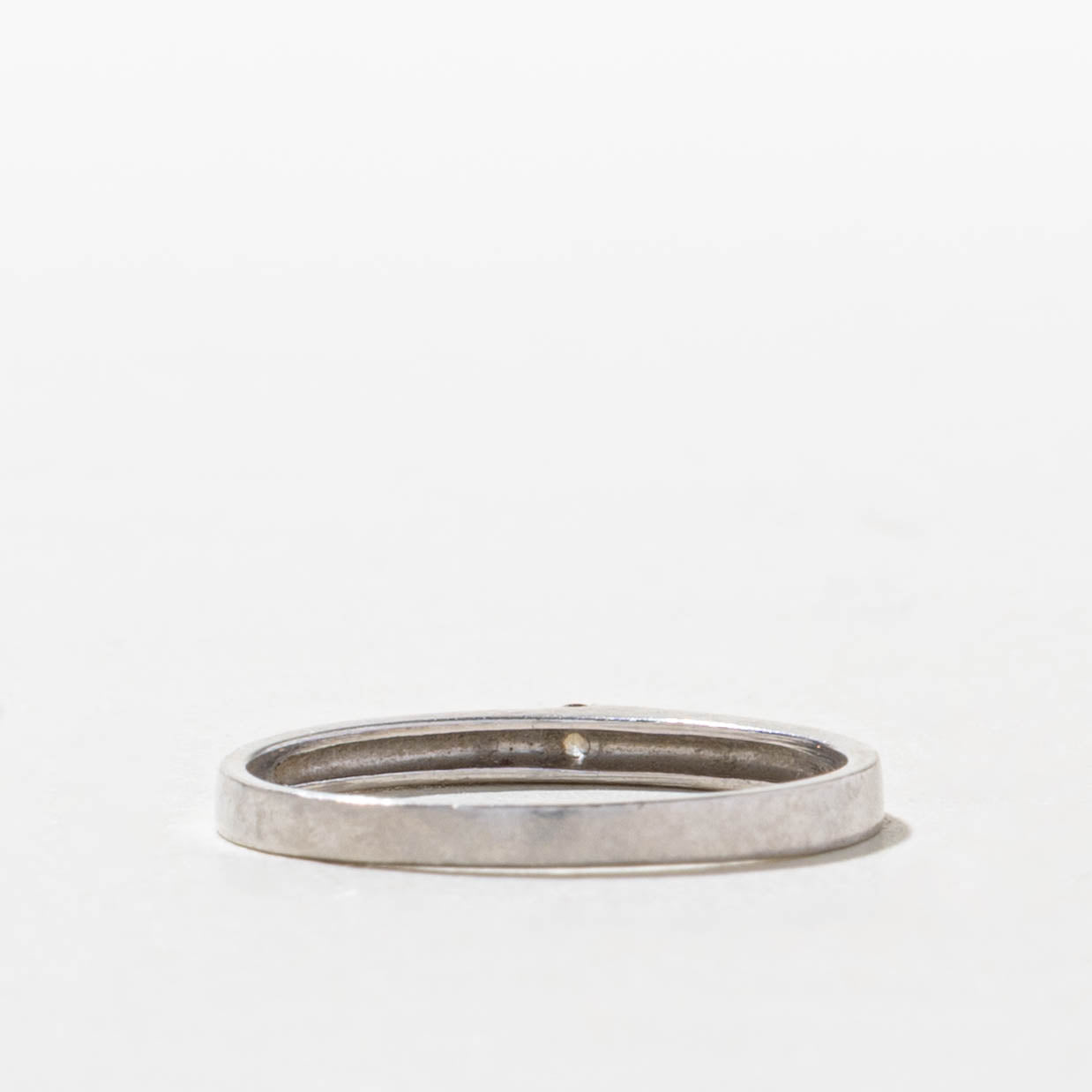 Platinum Tension Set Diamond Band | SZ 6.25