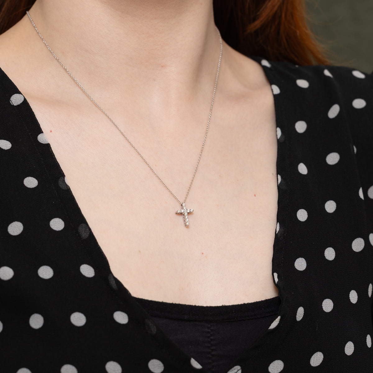 'Effy' Accent Diamond Cross Pendant Necklace | 18"