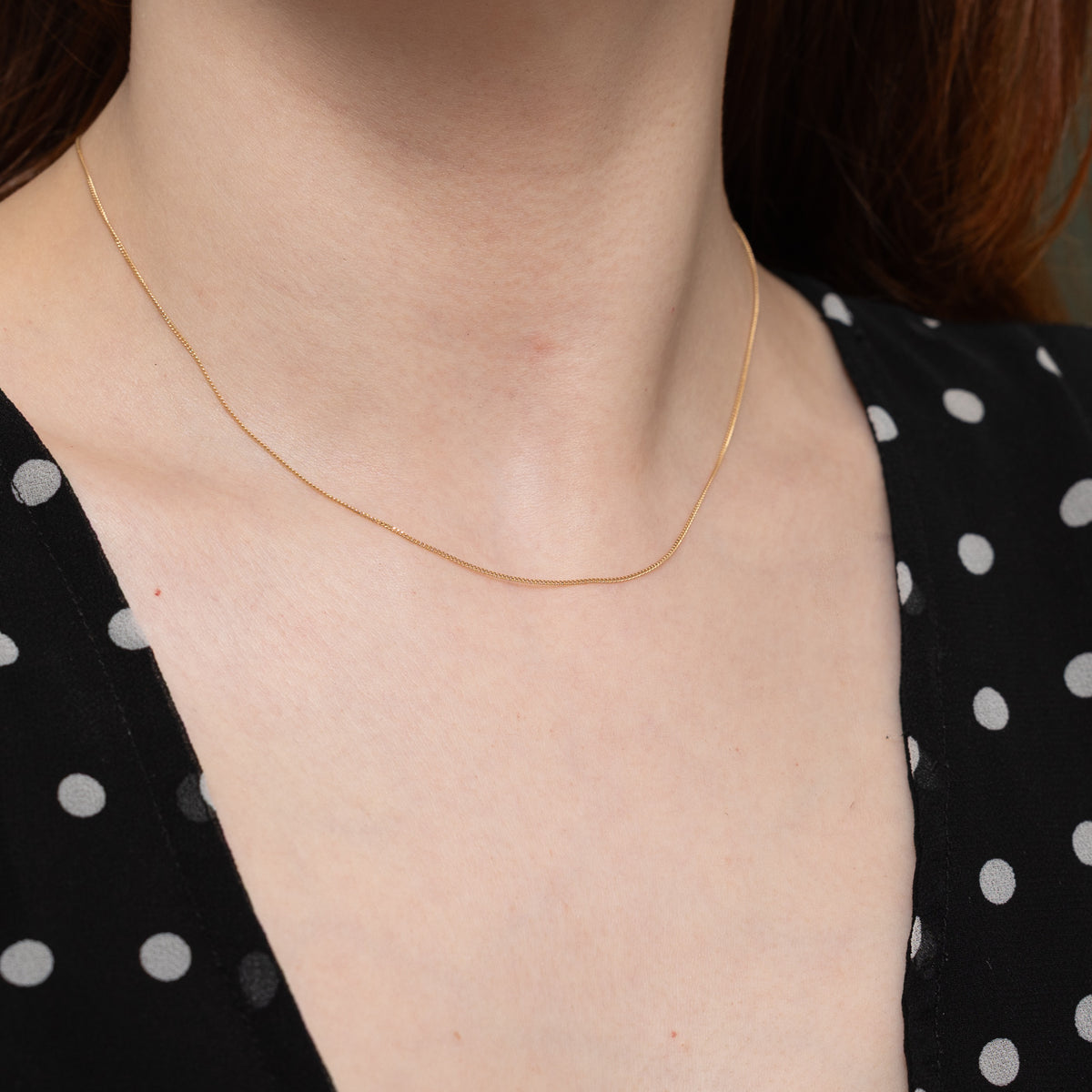 10k Yellow Gold Curb Link Chain | .80mm | 16"