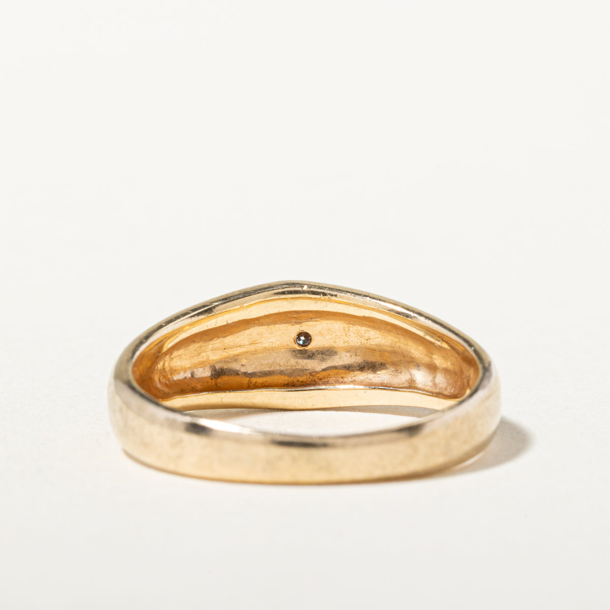14k Single Stone Diamond Dome Ring | SZ 6.75