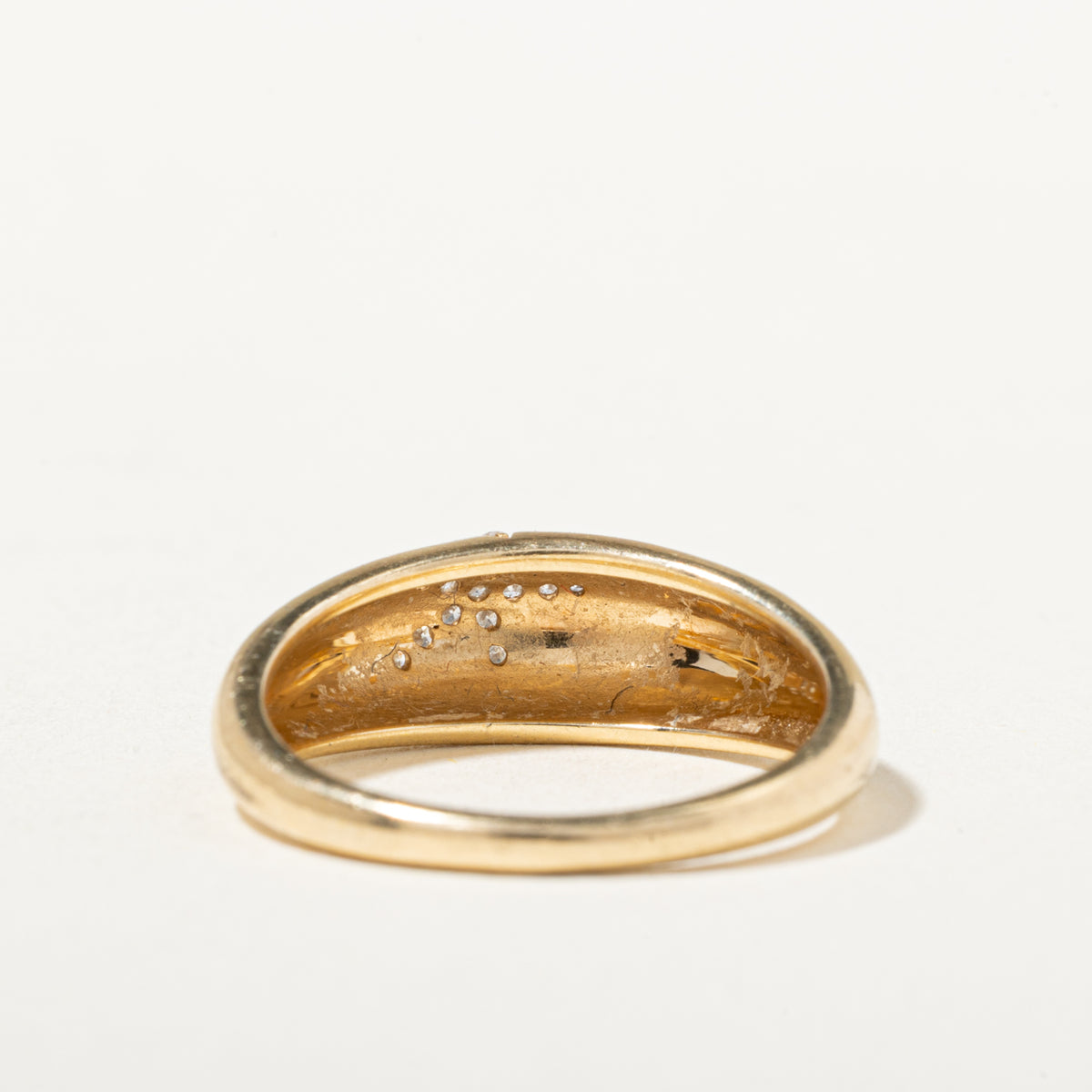 'Mejuri' 14k Pave Set Diamond Star Dome Ring | SZ 6