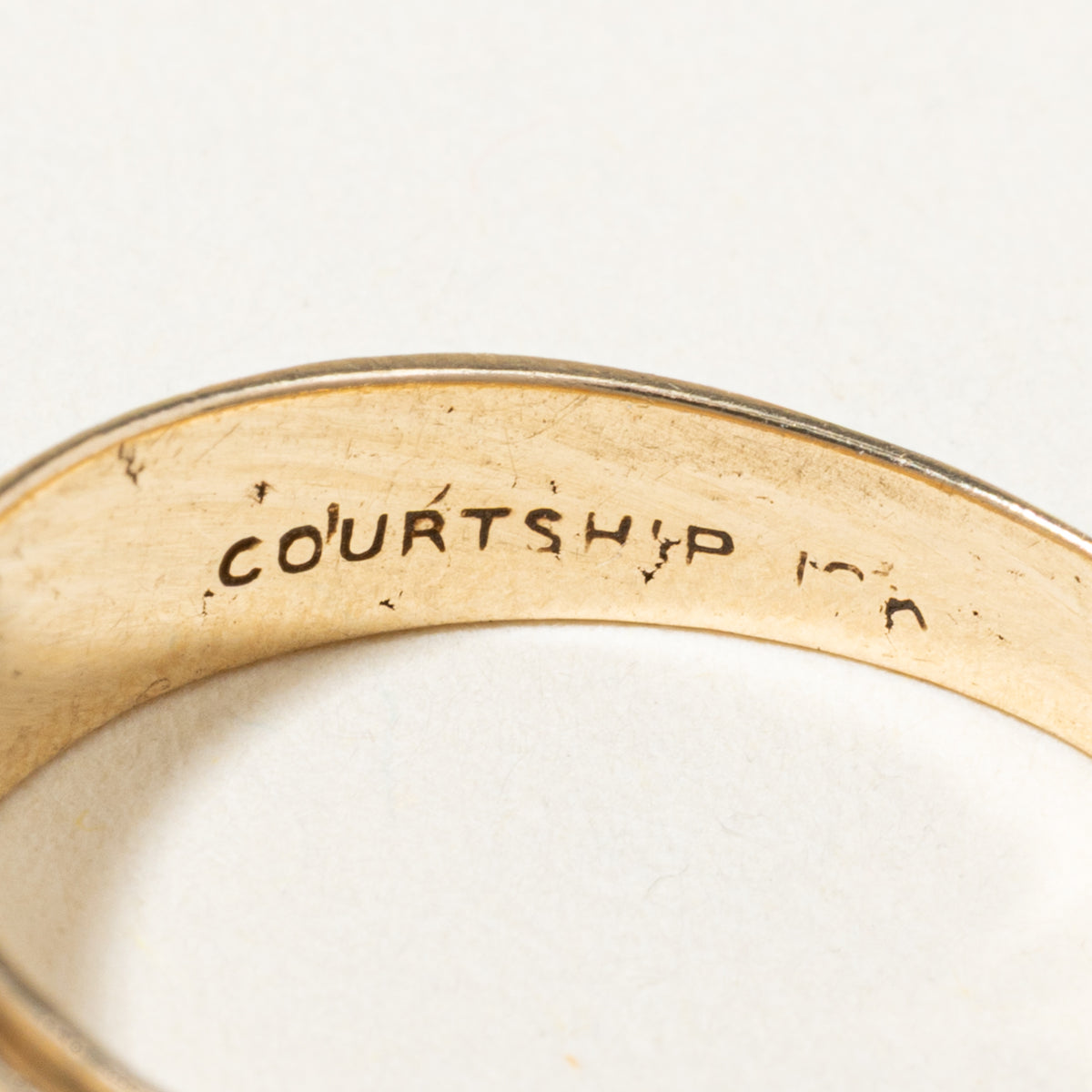 'Courtship' Star Set Diamond Grooved Band | 6.00mm | SZ 7.5