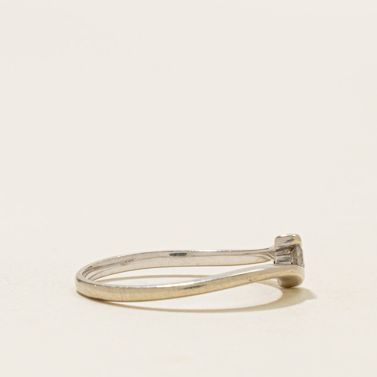 14k Two Stone Diamond Bypass Ring | SZ 6.5