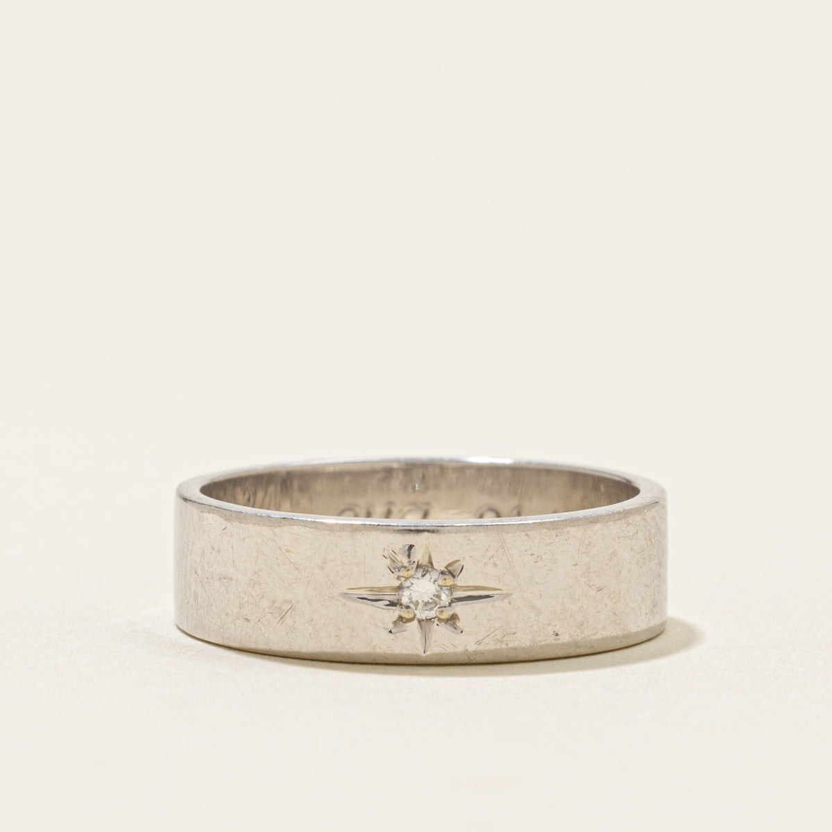 Vintage Canadian Star Set Diamond Band | 5.95mm | SZ 9