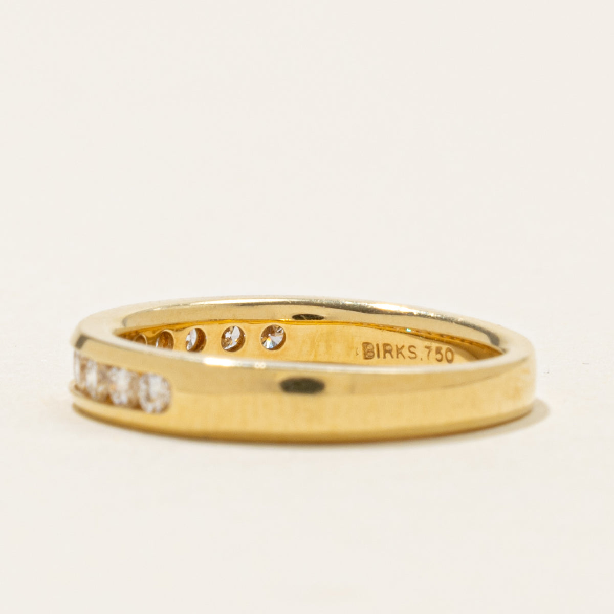 'Birks' Semi Eternity Channel Set Diamond Band | SZ 4.5