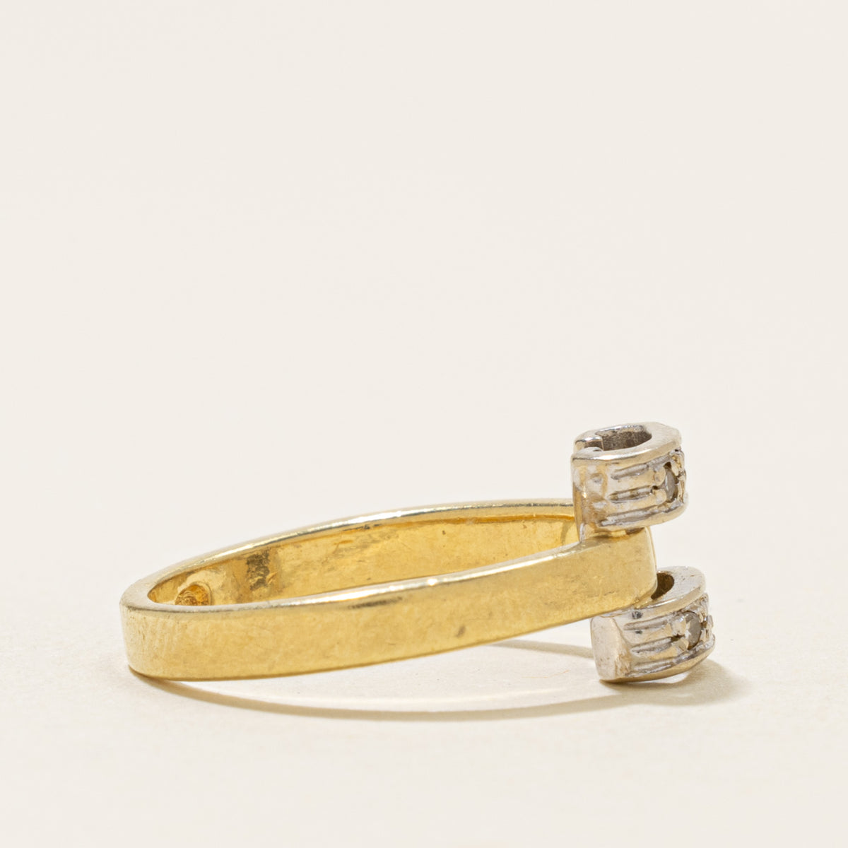 'Unoaerre' Multi Row Diamond Geometric Ring | SZ 4.75