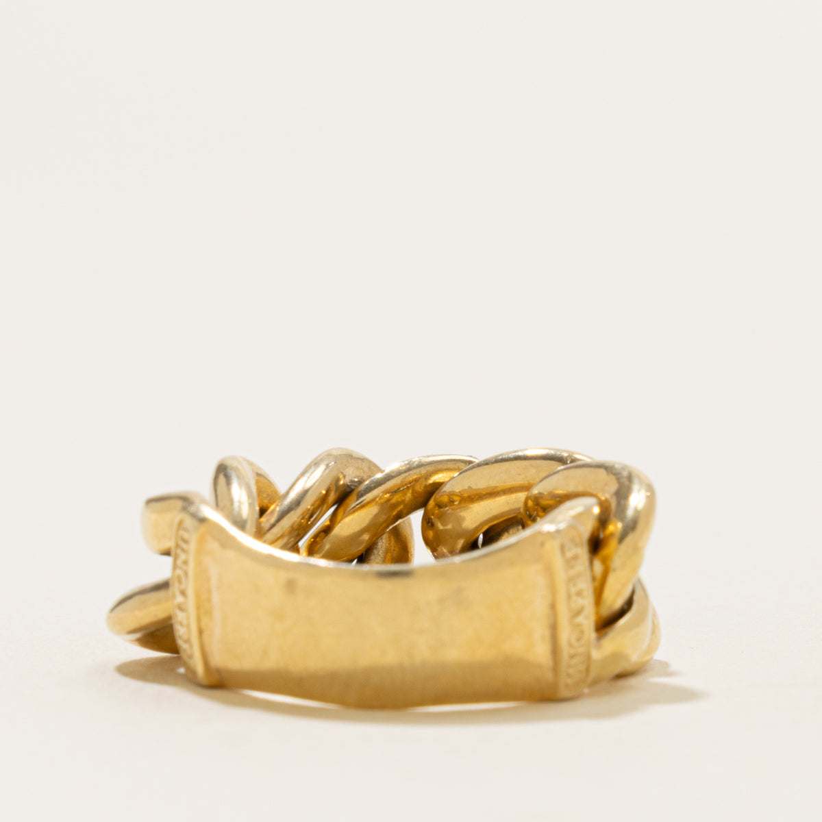 'Unoaerre' Italian Diamond Curb Link Chain Ring | SZ 6