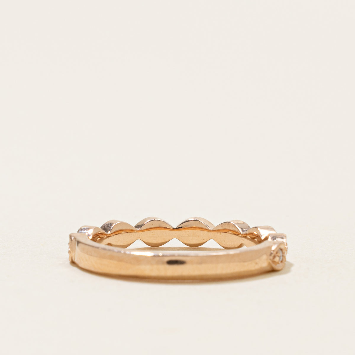 'Noam Carver' Semi Eternity Diamond Marquise Patterned Band | 2.4mm | SZ 5.25
