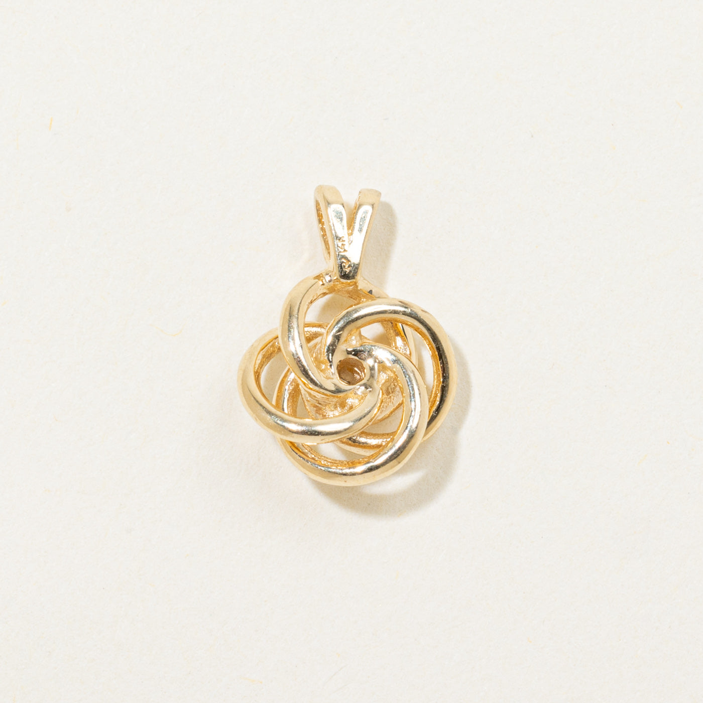14k Diamond Knot Pendant
