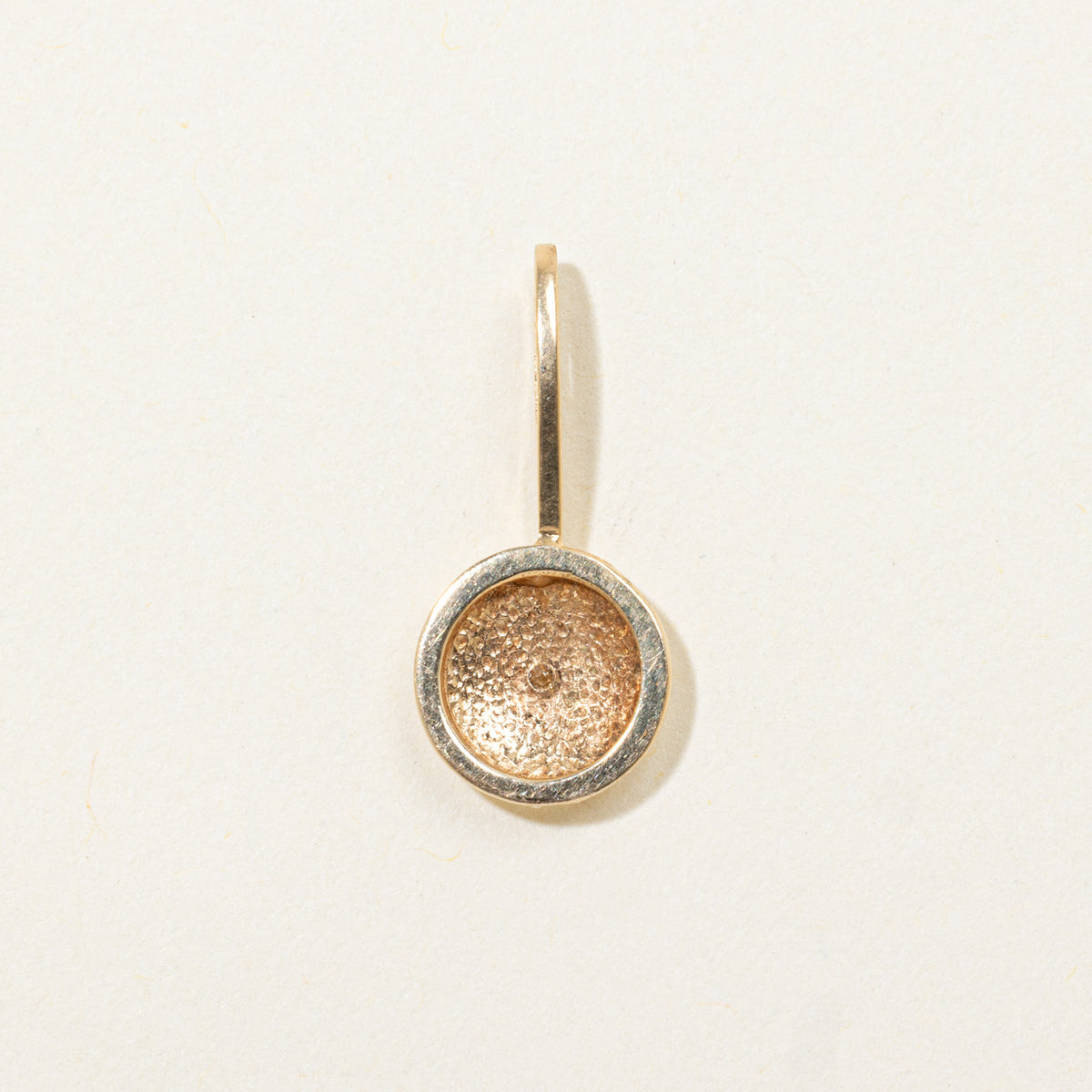 14k Star Set Diamond Half Sphere Pendant