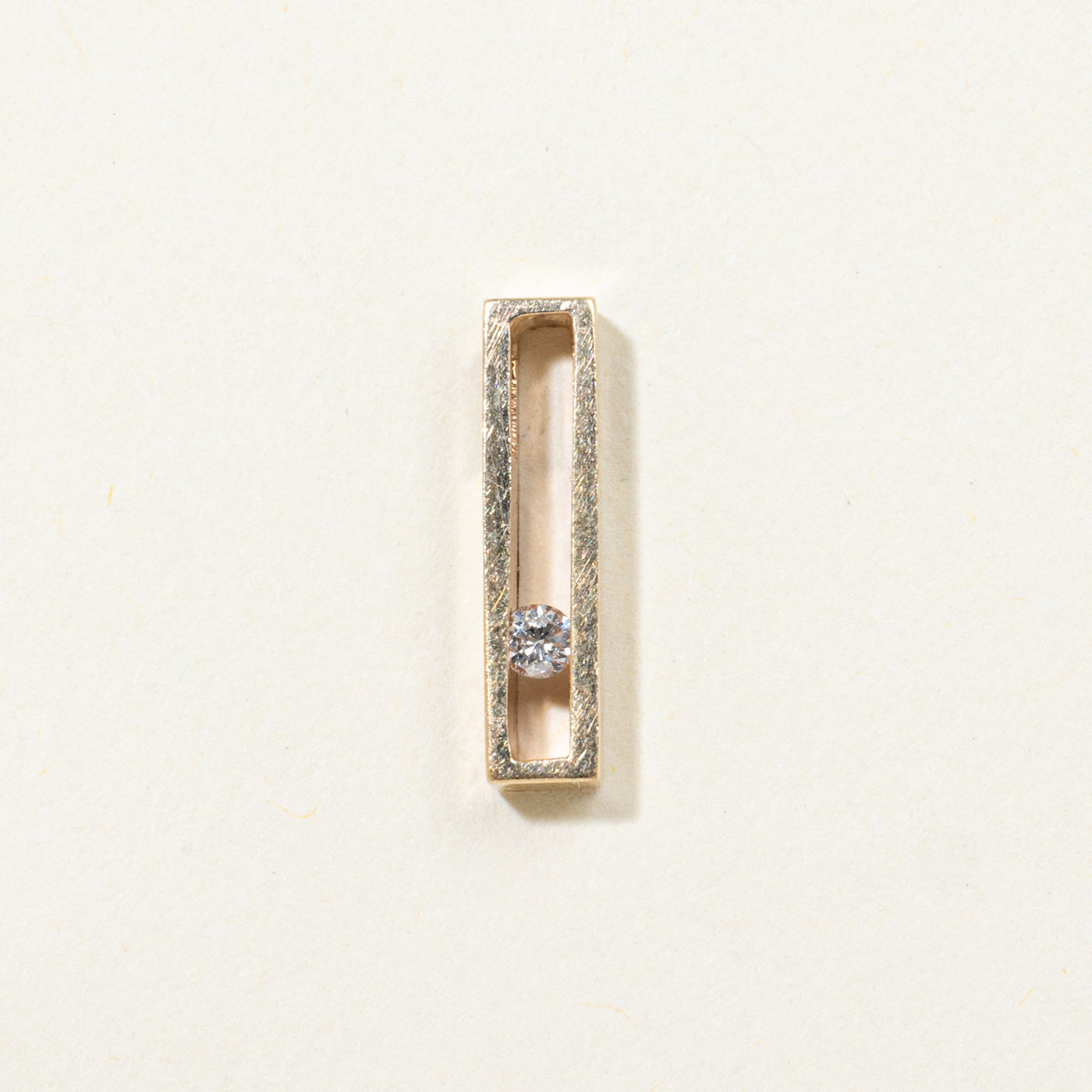 14k Diamond Bar Pendant
