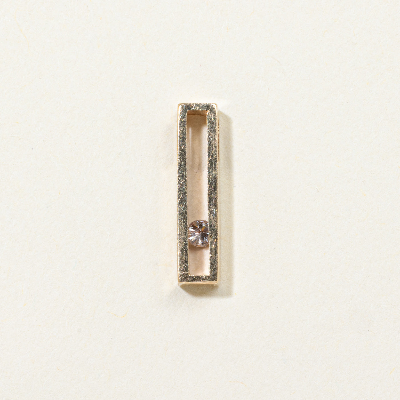 14k Diamond Bar Pendant