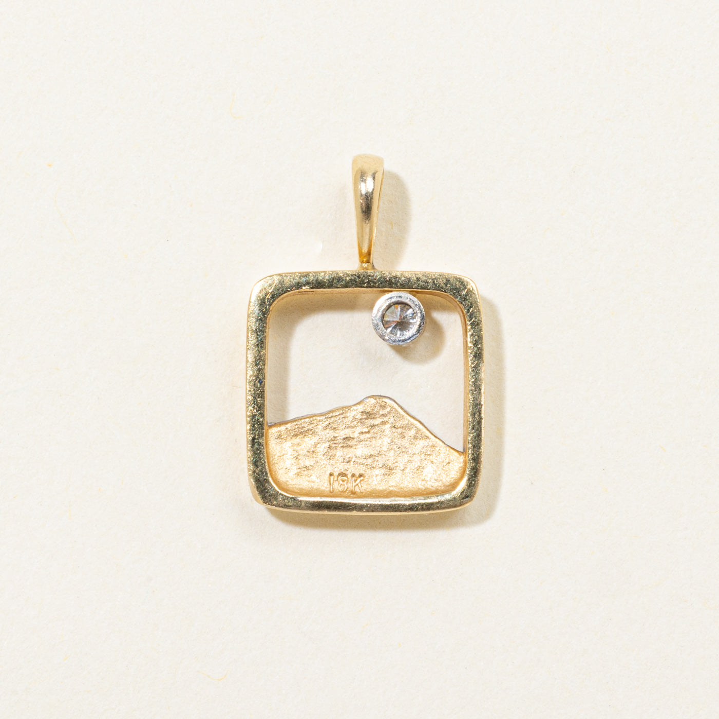 18k Diamond Landscape Pendant