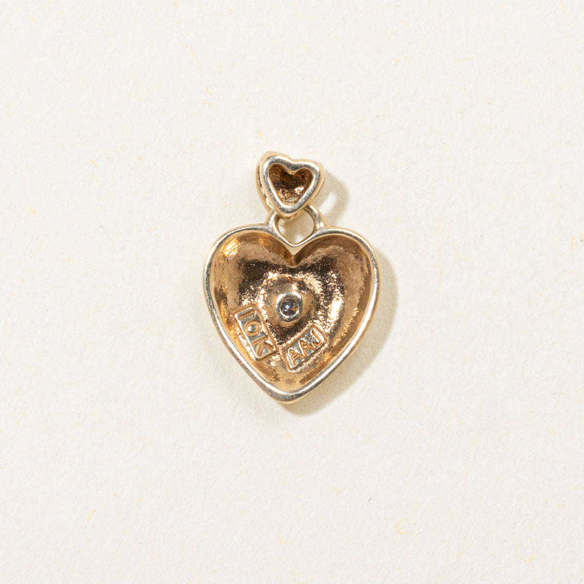 10k Heart Illusion Diamond Pendant
