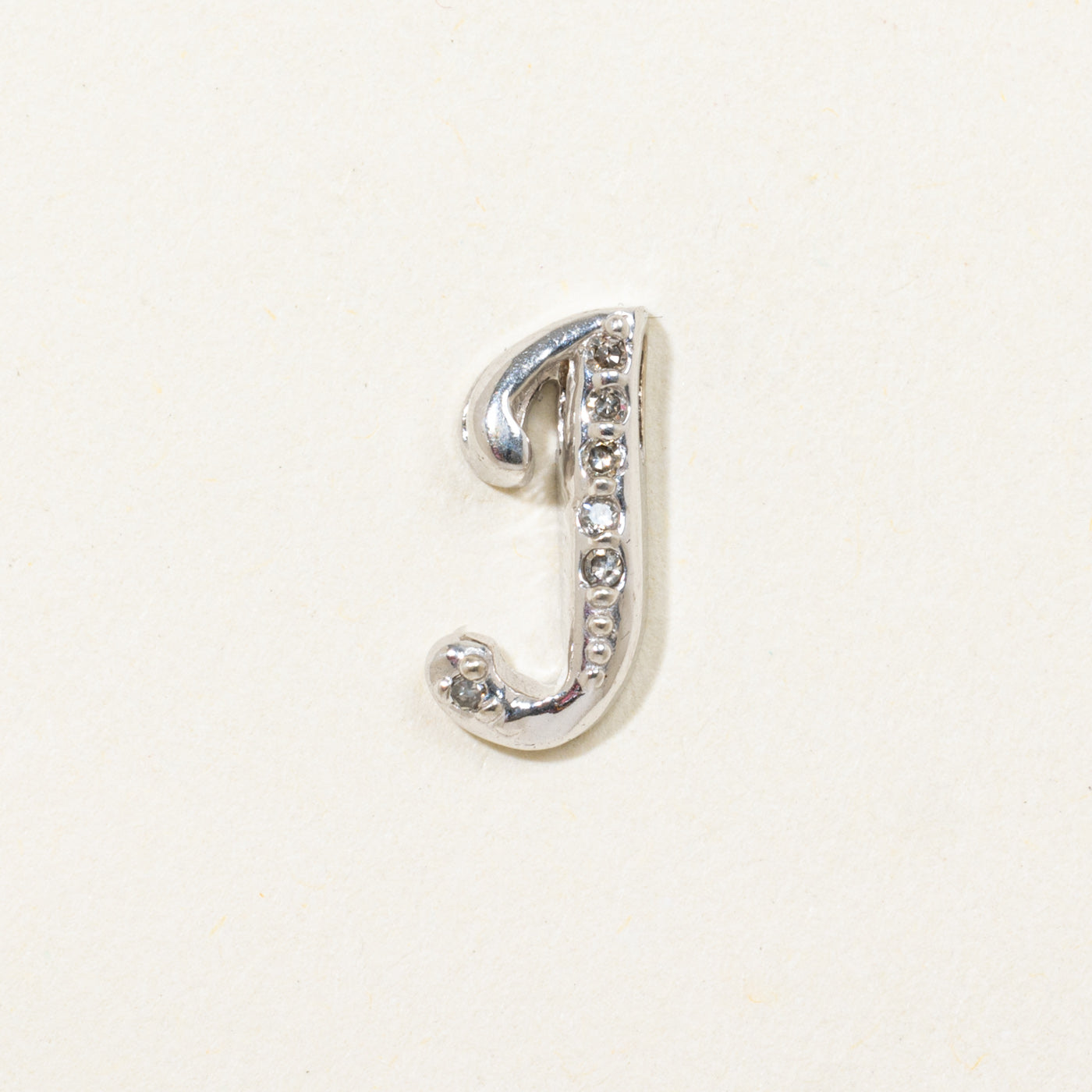 10k Diamond "J" Initial Pendant