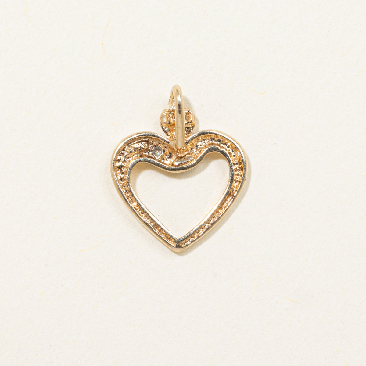 10k Diamond Accented Heart Pendant