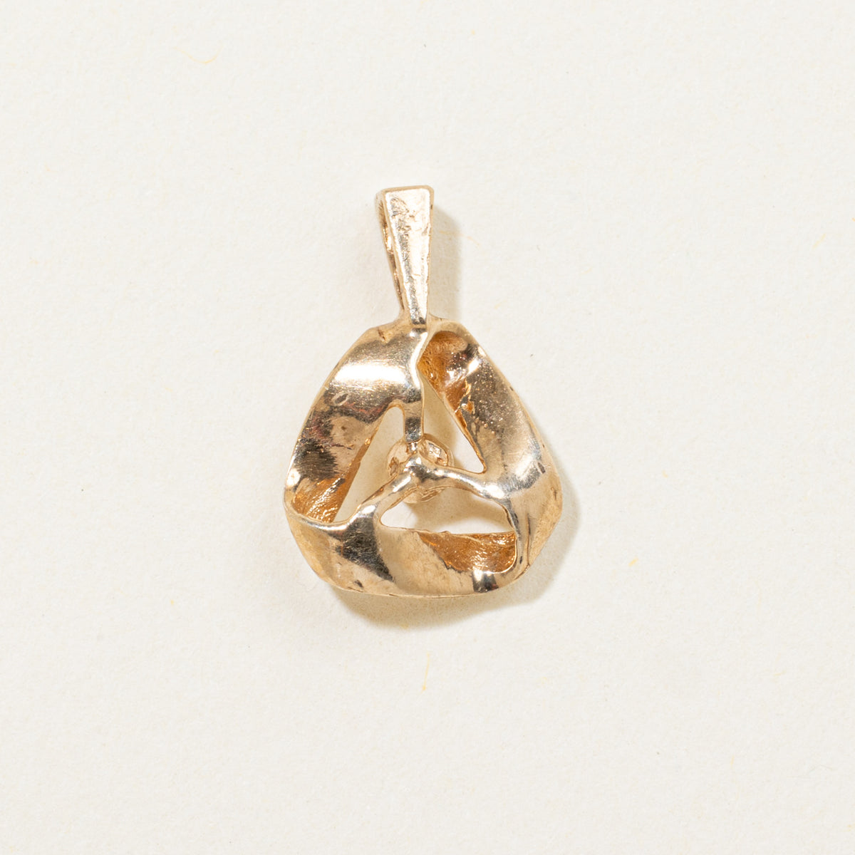 10k Diamond Abstract Triangle Pendant
