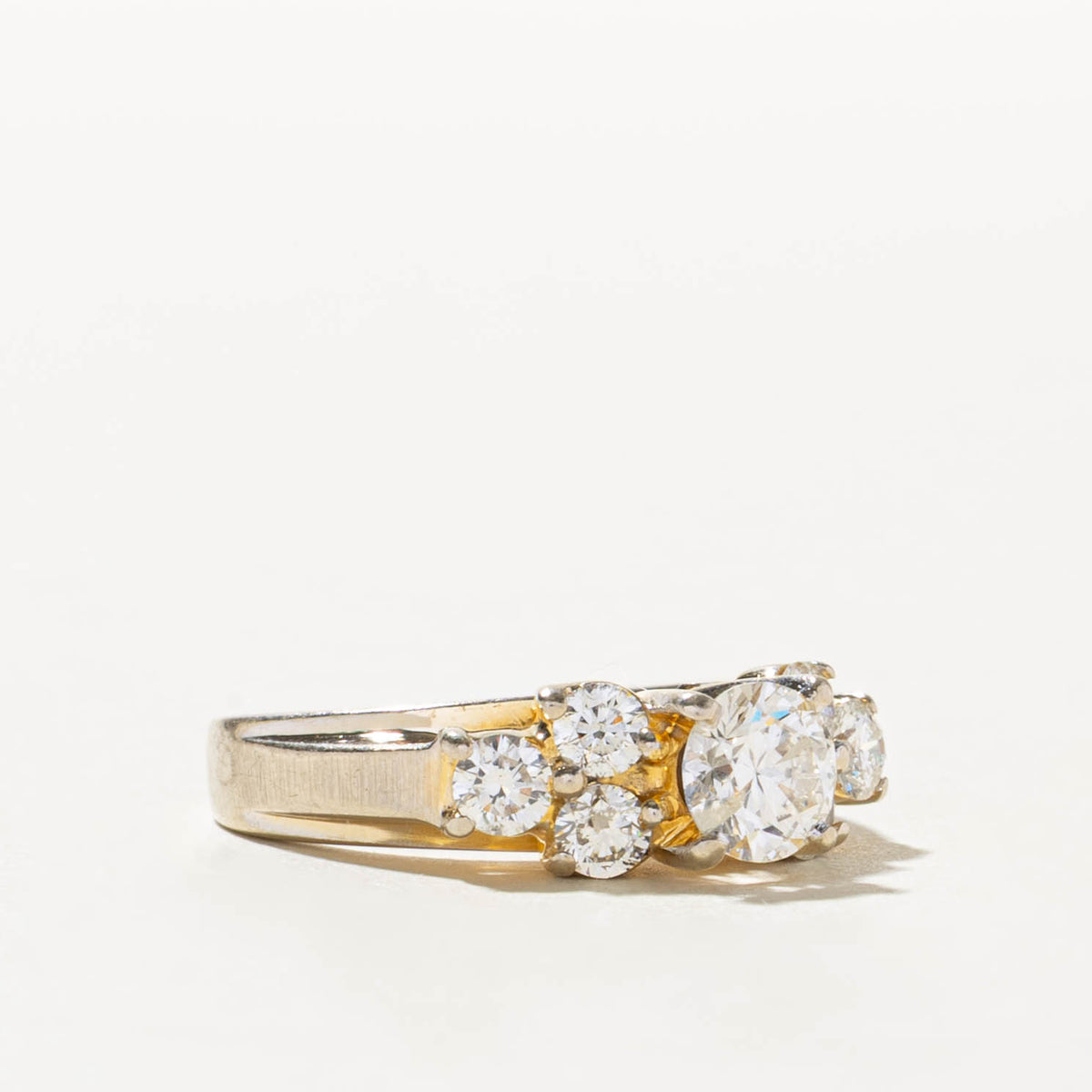 14k Diamond Cluster Accented Ring | 0.78ct I1 H, 0.66ctw | SZ 7