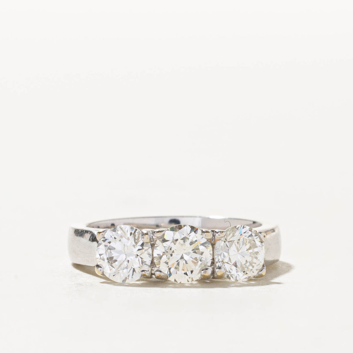 14k Canadian Three Stone Diamond Engagement Ring | 1.02ctw | SZ 5