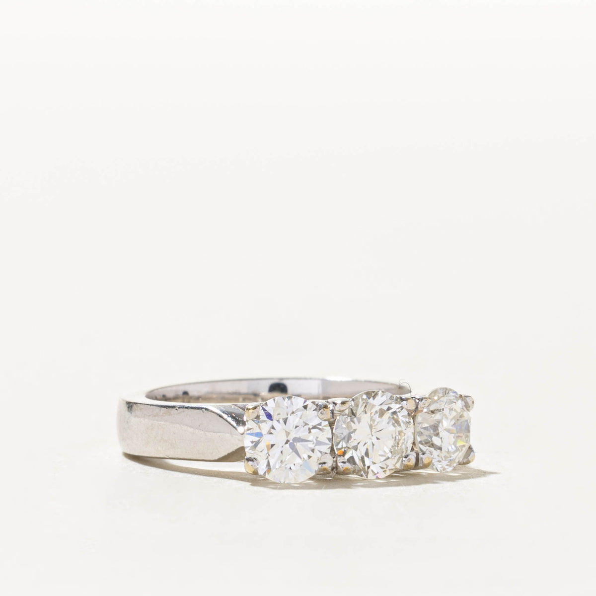 14k Canadian Three Stone Diamond Engagement Ring | 1.02ctw | SZ 5