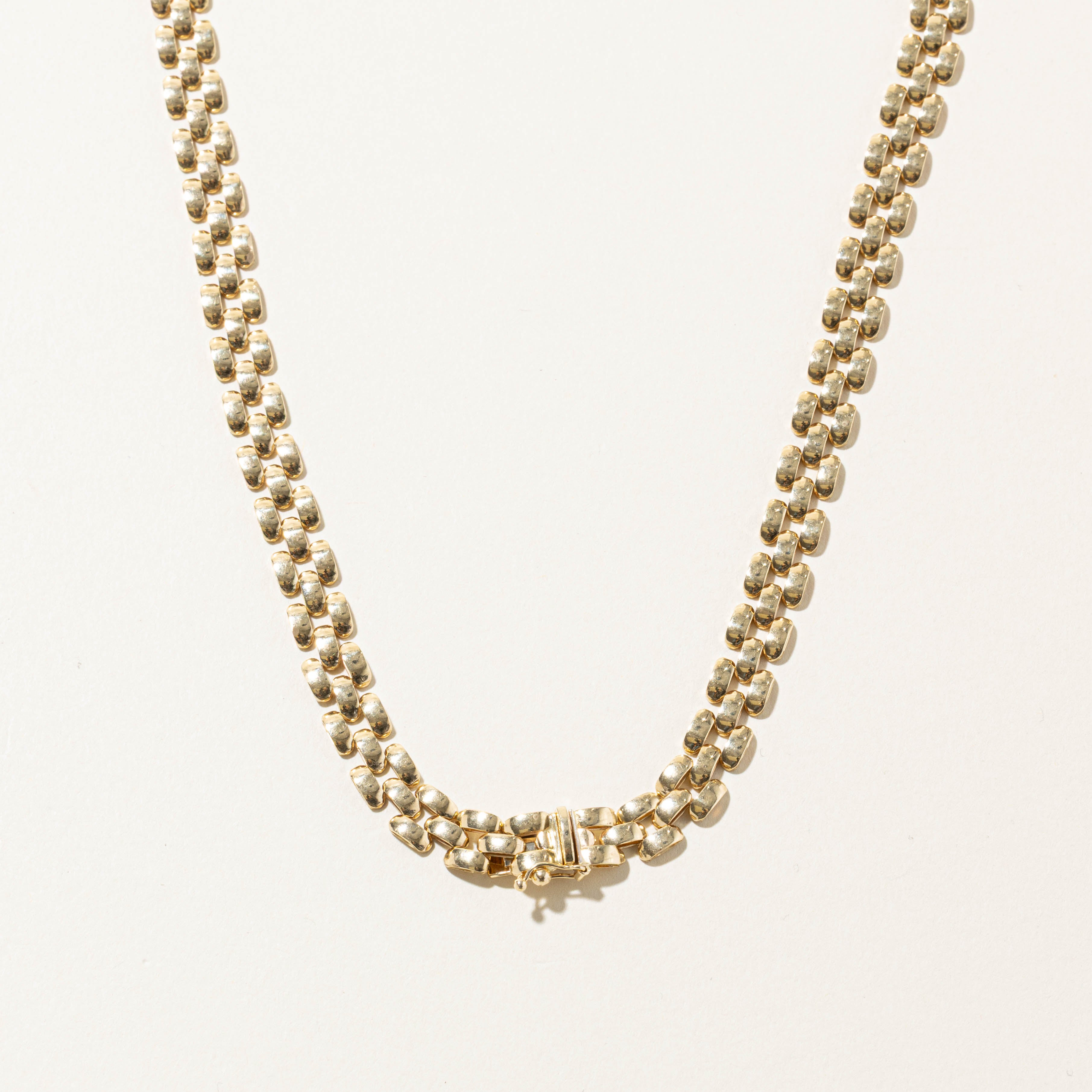14k Solitaire Diamond Pendant Panther Chain Necklace | 0.20ct | 16"