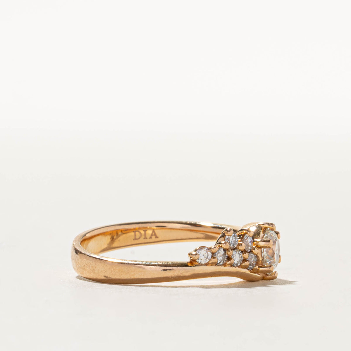 14k Diamond Accented Bypass Ring | 0.71ctw | SZ 7.5