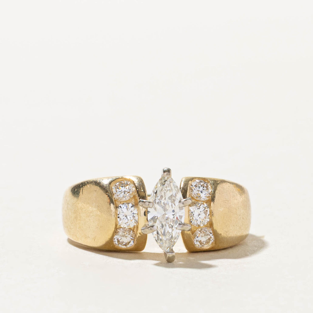 14k Marquise Cut Diamond Accented Ring | 0.52ctw | SZ 4.25