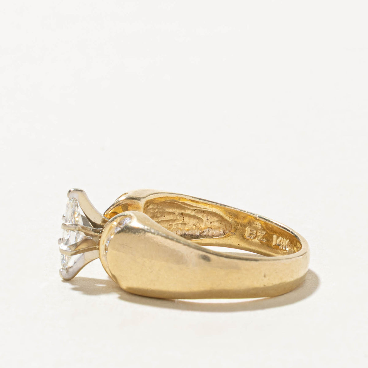 14k Marquise Cut Diamond Accented Ring | 0.52ctw | SZ 4.25