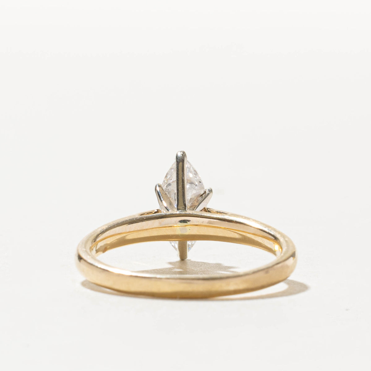 14k Solitaire Marquise Cut Diamond Ring | 1.06ct I2 H | SZ 8.5