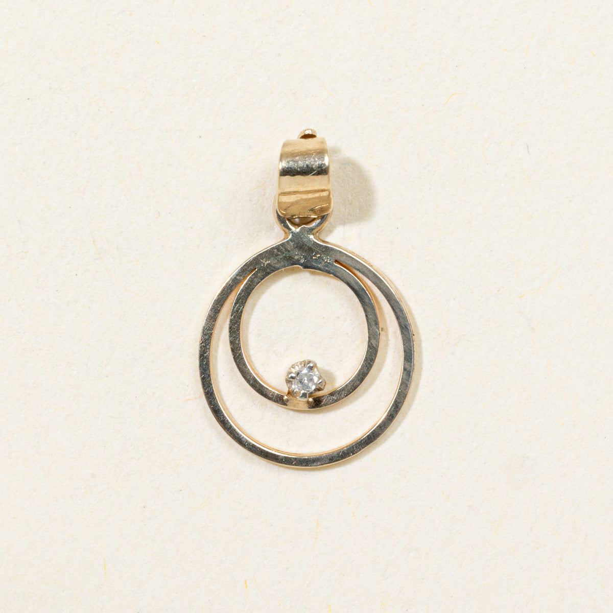 10k Diamond Circles Pendant