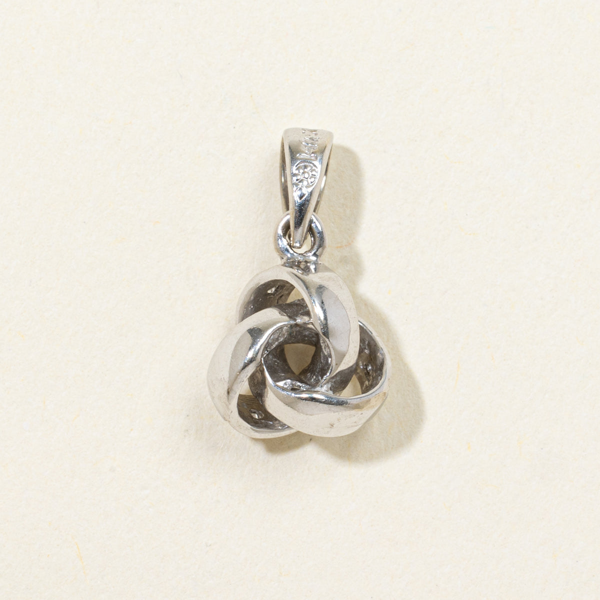 14k Diamond Accented Knot Pendant