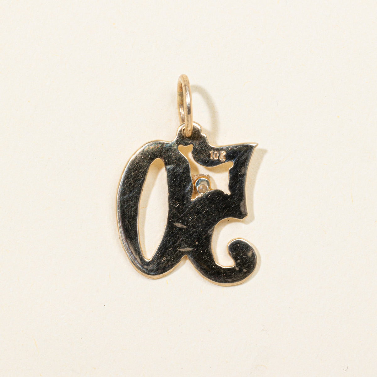 10k Diamond "50" Charm
