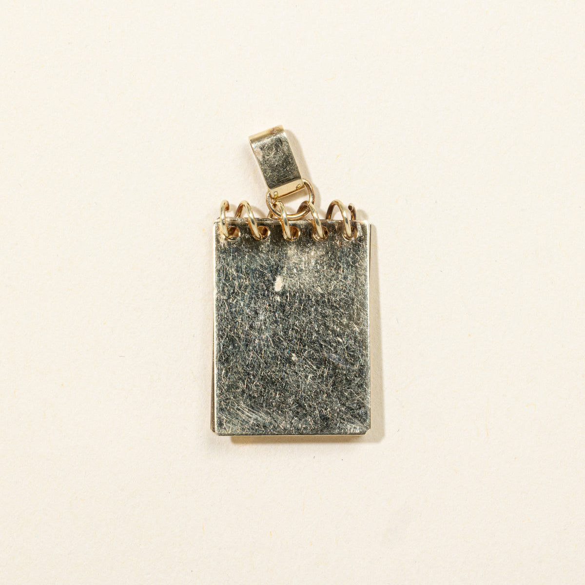 14k Diamond Heart "I Love You" Notebook Pendant