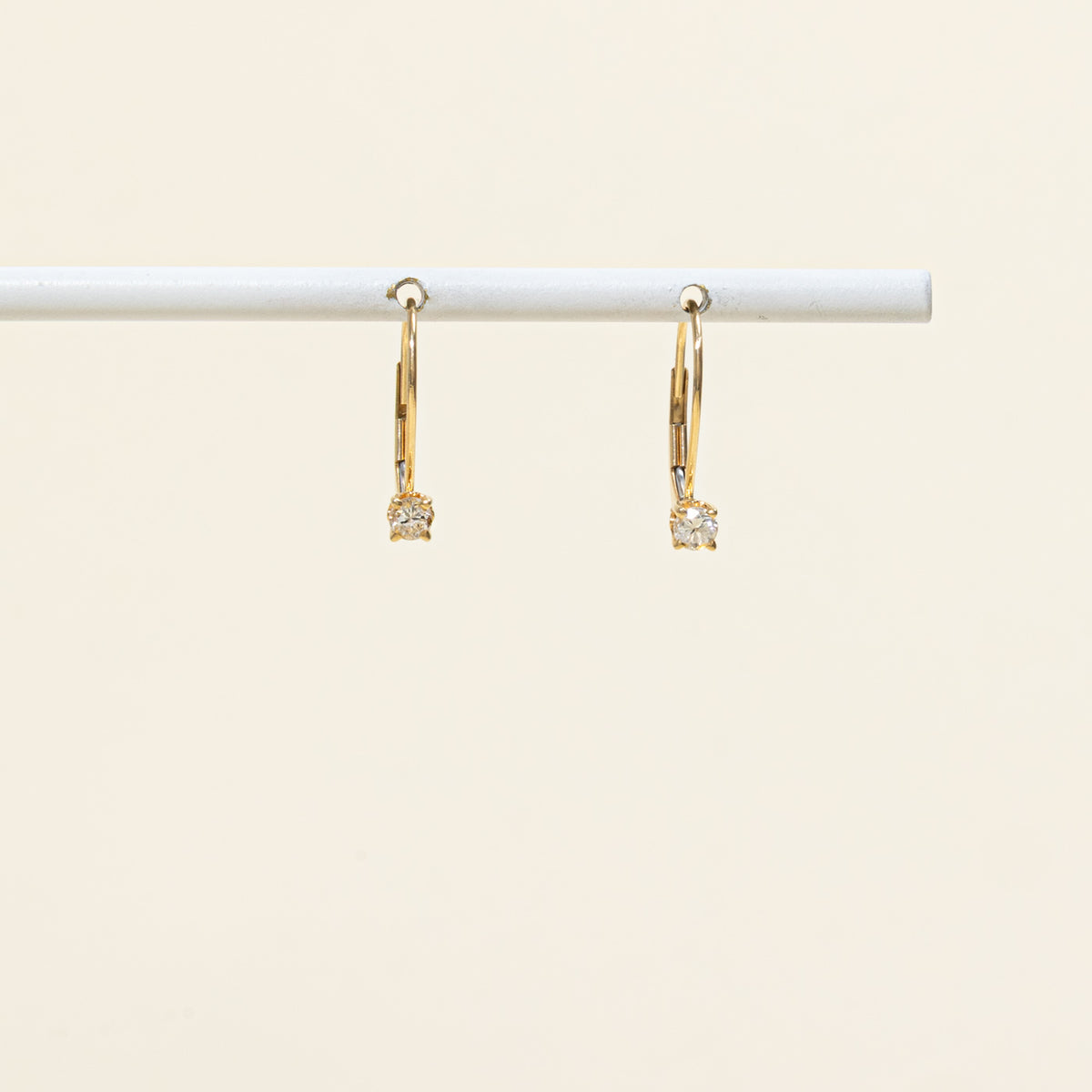 14k Single Diamond Drop Earrings | 0.25ctw
