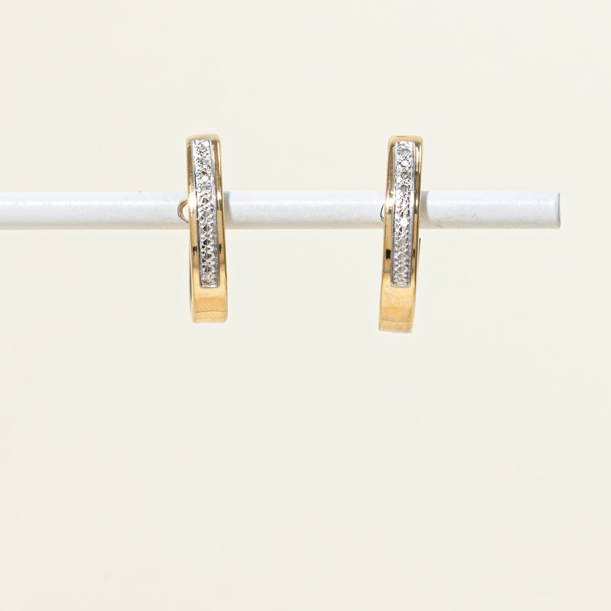 10k Illusion Set Diamond Hoop Earrings | 20.45mm | 0.03ctw