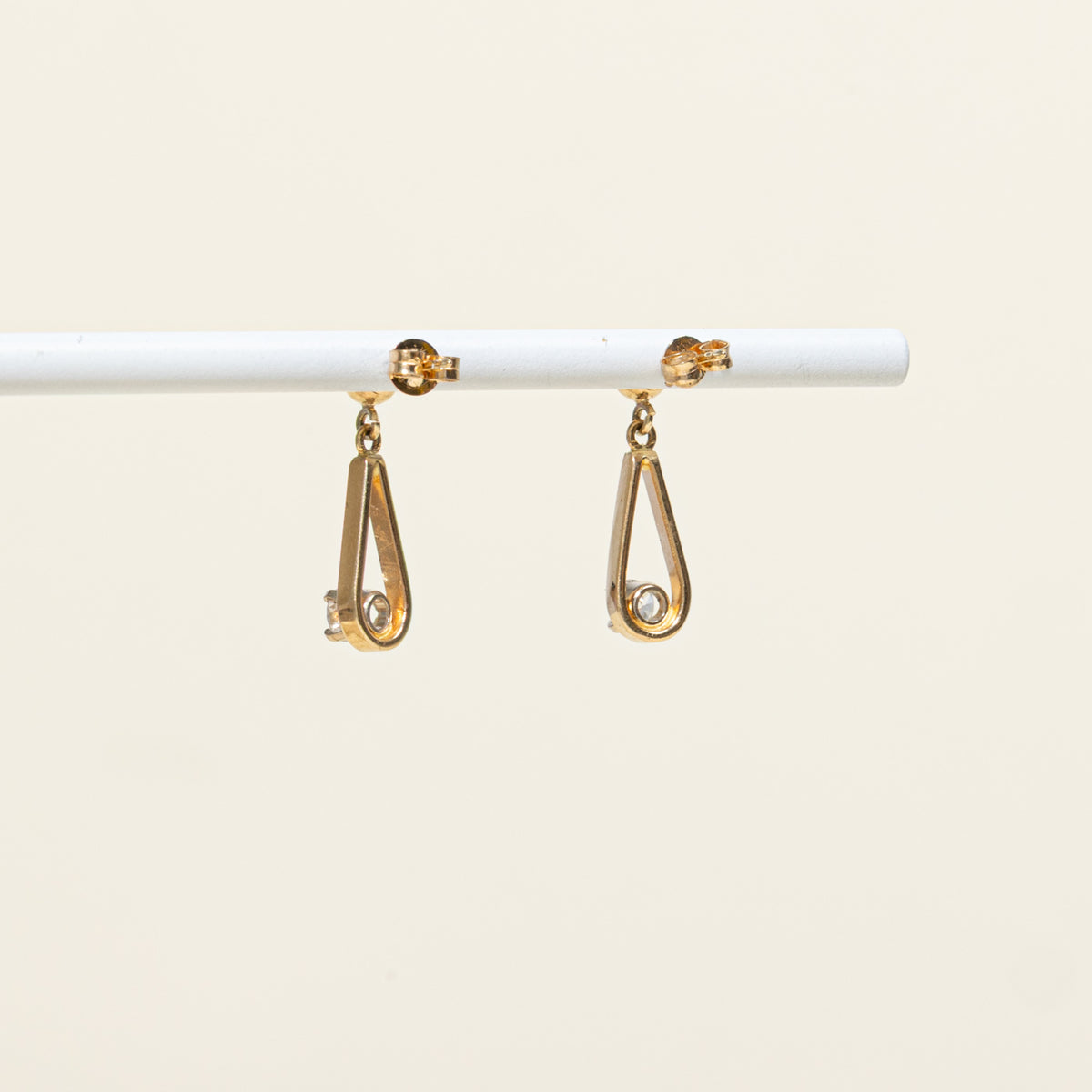 14k Diamond Pear Framed Drop Earrings | 0.34ctw