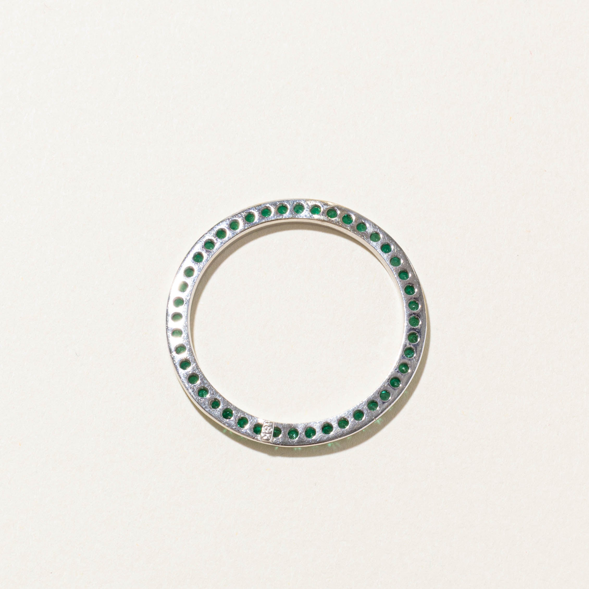 18k Eternity Emerald Circle Pendant | 1.00ct