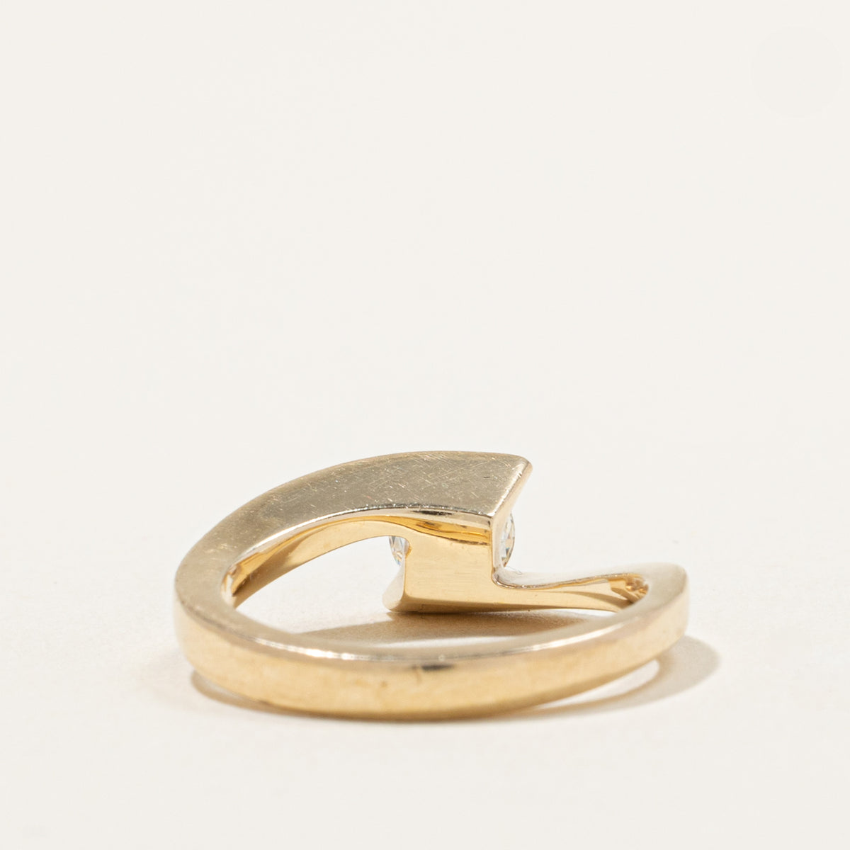14k Tension Set Diamond Bypass Ring | 0.45ct SI1 H/I | SZ 6