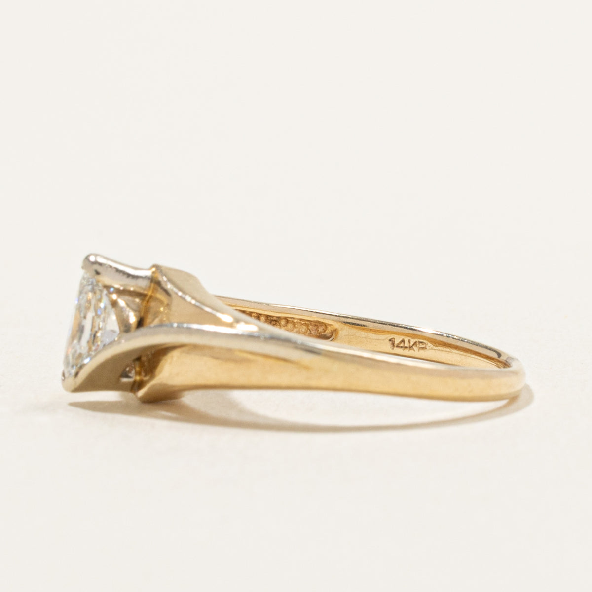 14k Solitaire Marquise Cut Diamond Bypass Ring | 0.25ct SI1/SI2 H/I | SZ 5