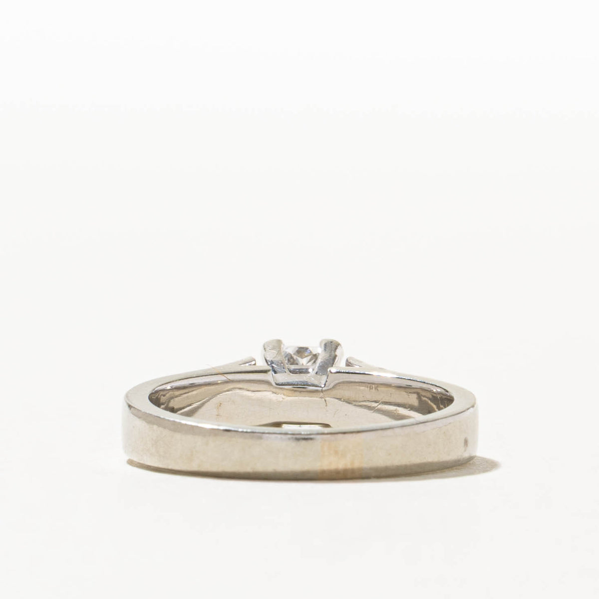 18k Solitaire Princess Cut Diamond Ring | 0.47ct SI2 I/J | SZ 6.75