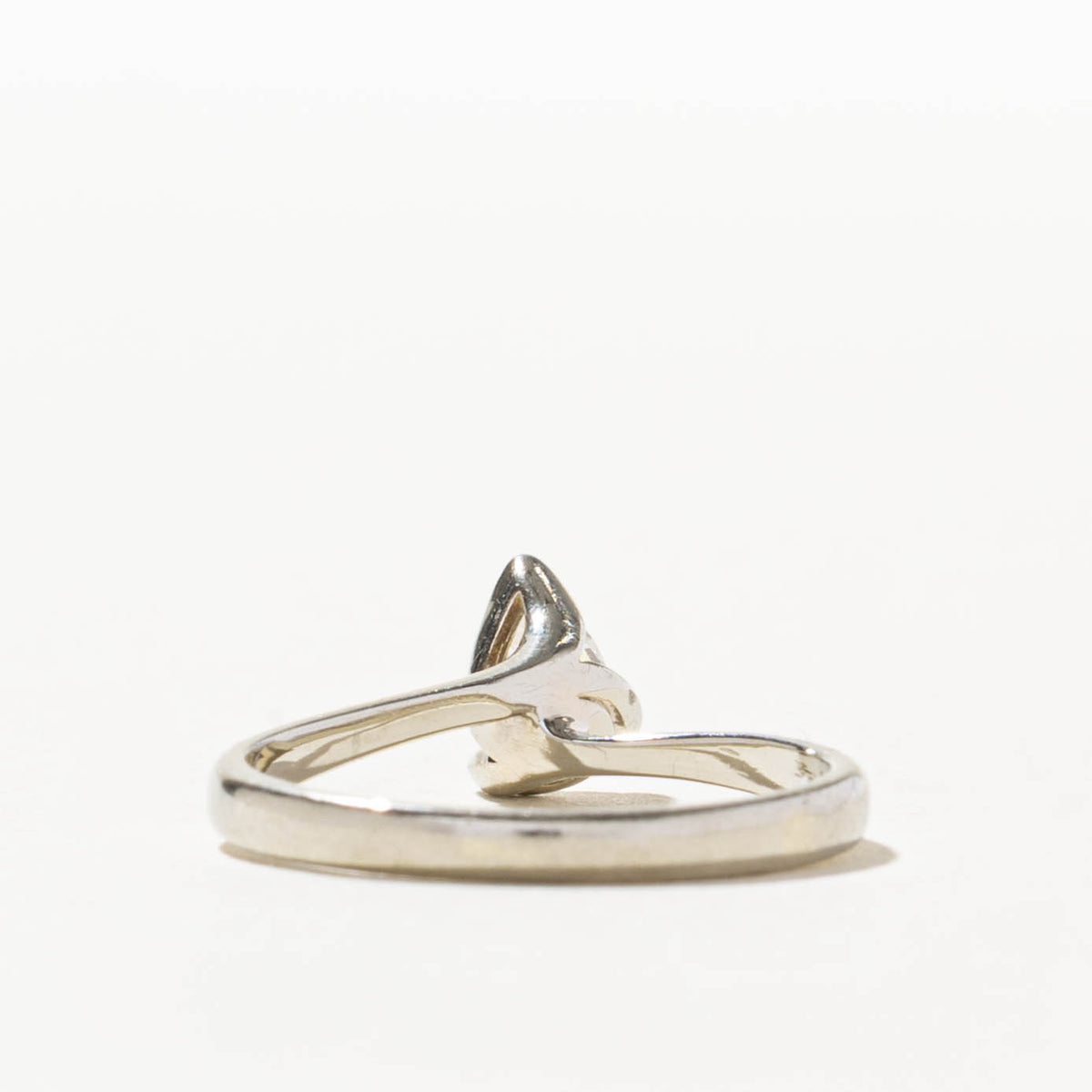 14k Solitaire Pear Cut Diamond Bypass Ring | 0.35ct I1/I2 H/I | SZ 5.5